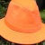 A photograph of an orange hat